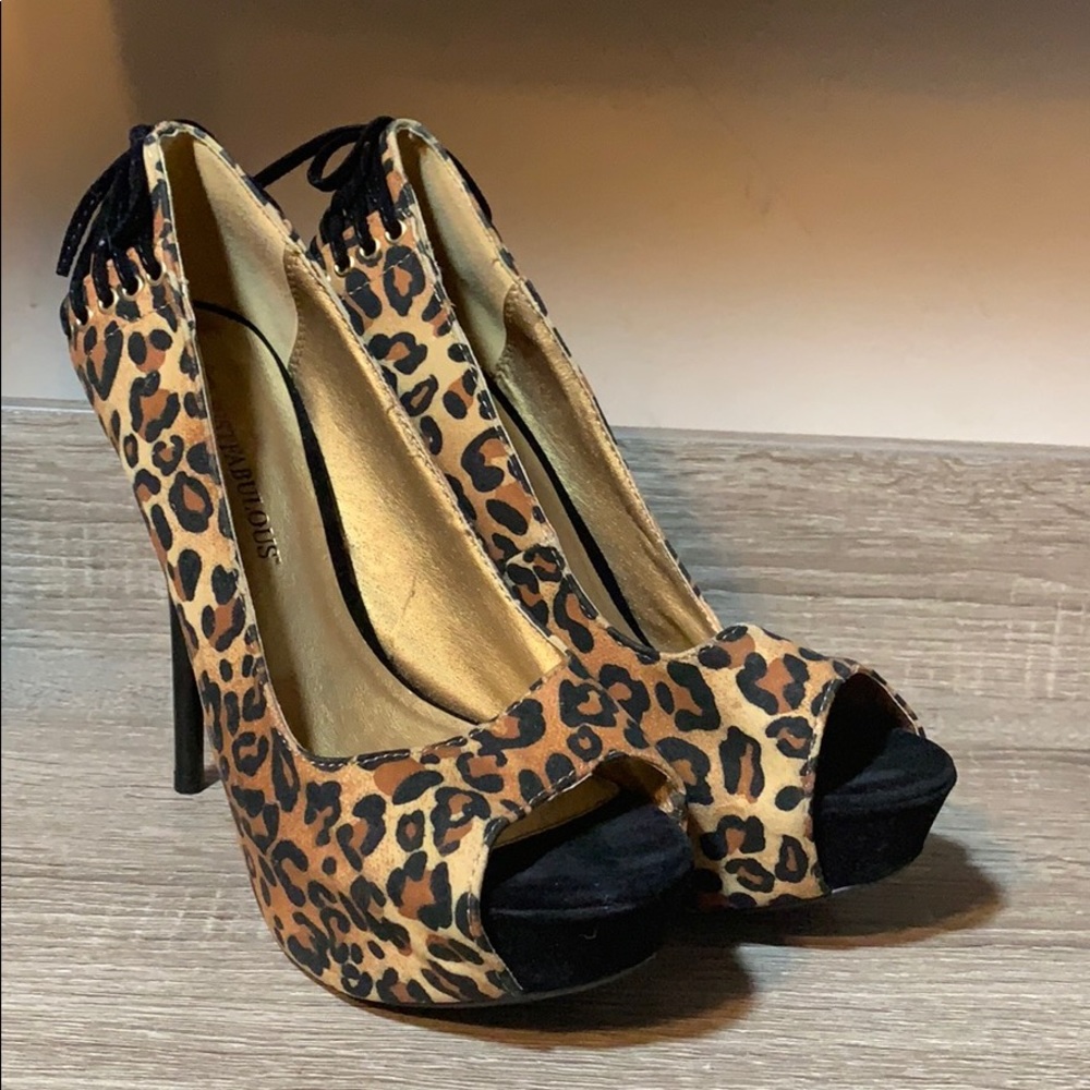 Just Fab Cheetah Print High Heels | Size: 8 1/2